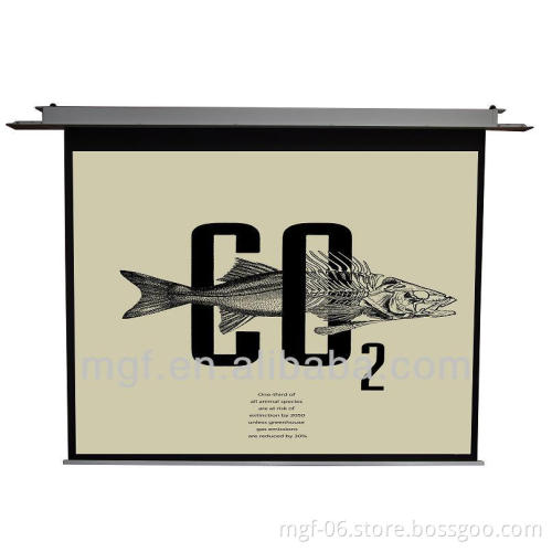 Electric In-ceiling Projector Screen Can Be Imbeded in False Ceiling